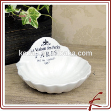 white special shape durable porcelain soap dish